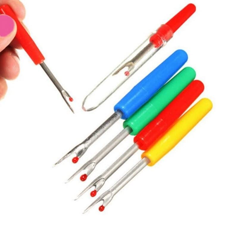 41JEIQJ8nHL.jpg Plastic Handle Craft Thread Cutter and Seam Ripper Stitch Unpicker Sewing Tool for Tailoring Home Supplies DIY Sewing Kit 2Pcs Multicolour - Image 1