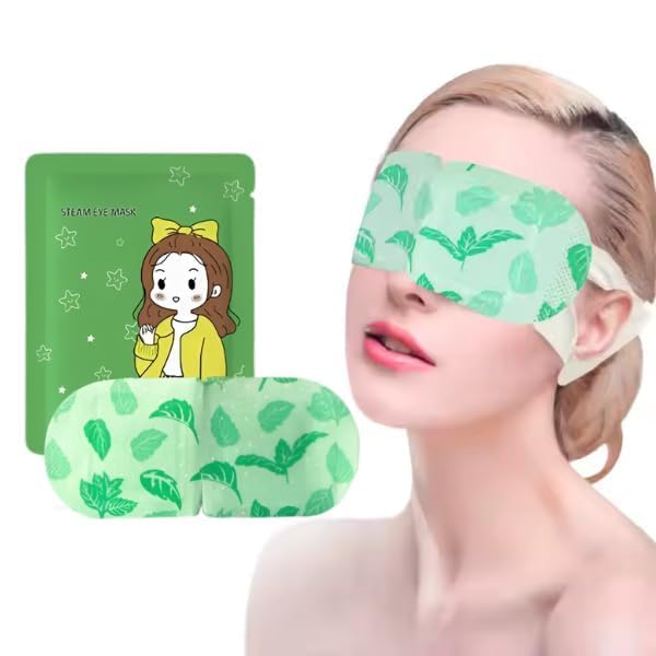 41KxG4u4gvL.jpg Heated Eye Mask for Dark Circles, Puffiness & Dry Eyes – Disposable Steam Mask for Stress Relief, Beauty & Personal Care, Unscented, Portable, Works with Eye Cream (Pack of 20) - Image 1