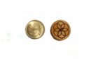 Ekta Enterprise Wooden Big Size Flower Designed Button Dia. 25mm, 2 Holed Buttons for Clothing, Curtains, Designer Collection of Ethnic Ware, Ladies Kurties, Sewing, DIY Art and Craft Pack of 50 - Image 3