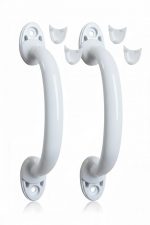 6 Inch UPVC Mesh Handle for Windows & Doors | White D-Type Mesh Handle | Durable & Easy Grip | Rust-Free, Long-Lasting Home Hardware | Pack of 2