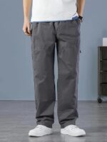 Men Cargo Pants 100% Cotton | Relaxed Fit Utility Cargos for Men with 6 Pockets | Breathable Durable Fabric | Casual Streetwear Travel & Outdoor Pants - Image 2