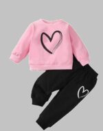 Unisex Baby Long Sleeve Dil Pink_Parent Top Bottom Clothing Set for Summer Comfort Casual Daily Outfit - Image 2
