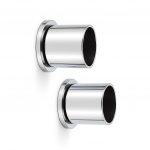 Wall to Wall Bracket (Conceal Support) for Any 1 inch Curtain Rod/Pipe, Screws & Wallplugs Included, Material - Stainless Steel, Colour - Silver, Pack of 2 pcs.