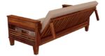 STRATA FURNITURE Sheesham Wood 3 Seater Sofa Set for Living Room Office Home Wooden Sofa Cum Bed with Side Magzine Newspaper Holder (Honey Finish) - Image 5