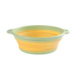 Potency Collapsible Wash Basin with Drain Plug & Strainer, Foldable Dishpan for Kitchen Sink, Portable Dish Washing Tub for RV, Camping, BBQ, Marine, Fruit & Vegetable Washing