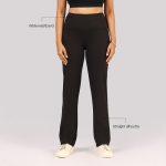 BlissClub Ultimate Straight Pants Trousers for Women with High Waist, Formal Pant for Women Office Wear with Wide Waistband - Image 2