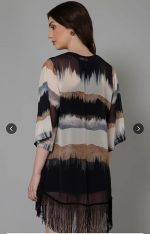 Lunice Women’s Chiffon Printed Casual Shrug | Half Sleeve Lightweight Open Front Shrug for Girls & Women - Image 3
