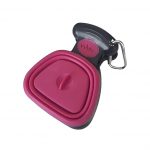 Woofy Pet Portable Poop Scooper for Dog Waste Cleaner, Sanitary Waste Pick Up with Dispenser Bag for Dogs (Pack of 1) - Pink