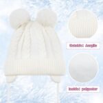 Gajraj Baby Boys Girls Super Cute Warm Winter Woolen Skull Beanie Cap with Fur Inside| Double Pompom Baby Hat (Age: 6 Months to 6 Years) - Image 4