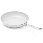 Ember Cookware Arcilla Ceramic Frying Pan 24 cm | 5-Year Warranty | 75% Less -Oil Usage | Lightweight, Non-Toxic Non-Stick Ceramic Frypan | Steel Handle- Induction & Oven Compatible | Grey