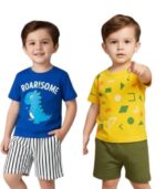 Baby Boy's Printed Top Bottom Clothing Set Pack of 2| Comfortable, Breathable, Lightweight, Skin Friendly|SL_287