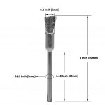 DIY Crafts 6 Pcs,Buffing Wheel Brush Set, Wire Brush Set 1/8" Pen Wire Brushes Steel Wheel Steel Cleaning End Brushes Pen Wire Brush Rust Paint Removal Bits Polishing Rotary Tools (6, Metal Wire) - Image 7