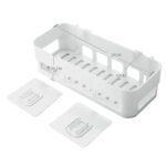 Qubist Bathroom Organiser Self Adhesive Shelf for Wall - No Drill Bathroom Rack, Waterproof & Rust Proof Bathroom Storage Organizer with Soap Holder (1 Bathroom Shelves) - Image 3