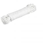 Premium White Nylon Braided Rope, 21 Meter, Heavy Duty, Multipurpose for Camping, Clothesline, DIY Crafts, and Outdoor Us [Pack of 1]