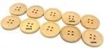 REENA Wooden Button Light Brown Diameter 25 mm,(1 inch) 4 Holed for Sewing and Art and Craft Round Buttons with 4 Holes (10) designer traditional for suits dresses jackets coats craft DIY .Light brown - Image 2