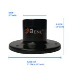BENE Base Stand Round for Garden Lights for Home, 11 CM, Stand for Lamps Outdoor, Main Gate Lamp Base for Garden, Outdoor & Patio (Black, Pack of 2) - Image 2
