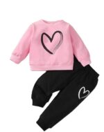 Unisex Baby Long Sleeve Dil Pink_Parent Top Bottom Clothing Set for Summer Comfort Casual Daily Outfit