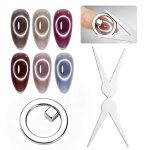 Bluedeal Ring Cat Eye Magnet for Nails, Strong Hollow Circle Magnet for Black Hole & Halo Effects, Precision Tool for Cat Eye Gel Polish DIY Salon Use