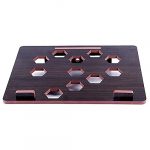 Wooden Laptop Stand with Ventilation Grid, Ergonomic Slanted Laptop Holder with Hexagonal Cutouts, Anti-Slip Stoppers, Cooling Laptop Riser for Desk - Image 7