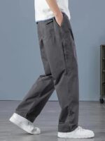 Men Cargo Pants 100% Cotton | Relaxed Fit Utility Cargos for Men with 6 Pockets | Breathable Durable Fabric | Casual Streetwear Travel & Outdoor Pants - Image 5
