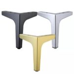 Sofa Hardware Leg 4 Inch / 10 Cms Sofa Furniture Golden Glossy Finish Heavy Model Y Design Sofa Leg Set of 4(Rose Gold)