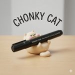 Chonky Cat Pen Holder | Cute Kawaii Desk Accessory for Office, Study Table & Home Decor | 3D Printed PLA Cat Desk Companion for Pens, Markers & Stylus (1, Ivory & Blush Pink) - Image 3
