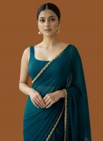 LOROFY Women's Soft Silk Saree With Beads Decorative Stone Work Lace Boarder & Comes With Unstitched Blouse Piece (RangoliB) - Image 3