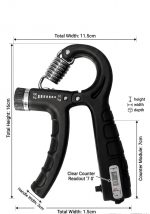 Adjustable Hand Grip Strengthener with Counter (10kg-100kg) for Men & Women – Forearm Exerciser Finger & Wrist Workout Grip Trainer for Gym Home Fitness & Rehabilitation Exercise Equipment (Black) - Image 2