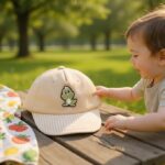 Adorable Baby Cap Teddy Bear Design, Checkered Pattern Soft Hat for Infants (3-9 Months) Cute & Stylish Cap for Baby Boys & Girls - Image 2