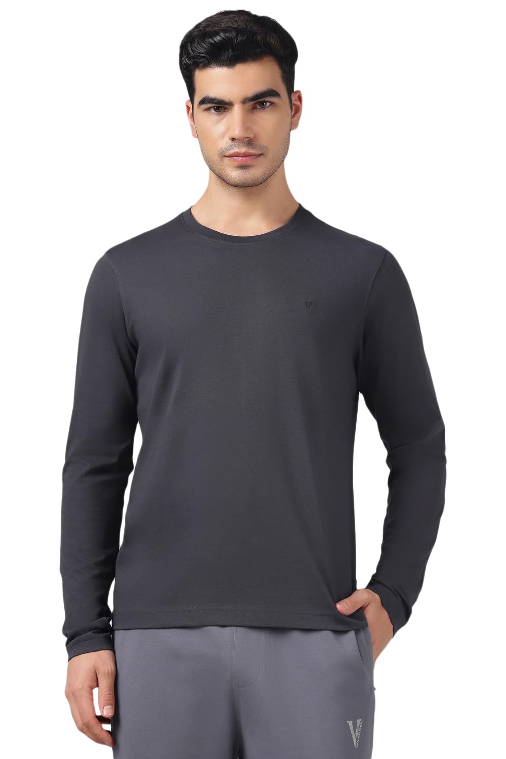 5104Ol3dRFL._SL1500_.jpg Van Heusen Men's Cotton Regular Fit T-Shirt - Image 1