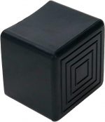 Big Commerce Square Rubber End Caps 25mm (1 Inch) – Pack of 4 | Rubber Chair Leg Caps for Square Pipes | Anti-Slip Furniture Leg Protectors & Floor Protection Covers - Image 2