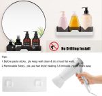 REWOP Self Adhesive Storage Rack, Wall Mounted Plastic Shelf Organizer for Bathroom Accessories and Hardware - Image 3