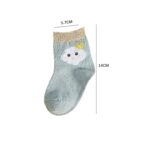 SYGA 5 Pairs Baby Girl Boys Non Slip Trainer Socks Toddlers Warm Cotton Stretch Crew Anti-Slip Baby Socks- Sun Cloud, 0-1 Years - Image 4