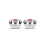 Stainless Steel 2 pc Katoris Kitchenware Set Ideal for Home, Restaurants and Family Use, Silver