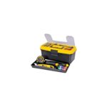 STANLEY 1-71-948 13'' Organized Maestro Heavy-Duty Portable Plastic Essential Toolbox With Clear Top Lid & Removable Tray Compartment For Easy & Convenient Storage,1 Year Warranty,YELLOW,32x13.5x15 cm - Image 9