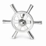 Nadeem s World Aluminium Door Handle Six Way, Silver Finish, Pack of 1