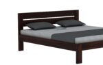Solid Sheesham Wood Queen Bed Without Storage Bed | Stylish Bed for Bedroom, Living Room | (DK Walnut, Queen) - Image 7