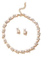 Shining Diva Fashion Necklace Jewellery Set for Women Latest Stylish Design Fancy Pearl Choker (15219s)
