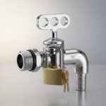 Lockable Garden Tap 1/2"– Monkey-Proof & Tamper-Proof Outdoor Water Faucet Tap – Rust-Resistant Chrome Plated Steel Bibcock for Home & Commercial Use (Lock not Included)