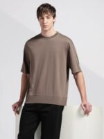 Solid Relaxed Fit Cotton T-Shirt - Image 2