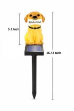 JASIFS Welcome Dog Garden Solar Lights Outdoor Cute Dog LED Decorative Waterproof Garden Stake Lights, Lawn Lamp Light for Garden, Balcony, Patio, Yard Landscape Lighting - Image 2
