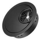 Prince Eleven Desk Grommet for Wire Organizer | Stainless Steel Desk Cord Cable Hole Cover | Computer Cable Manager, Metal Cover for Desk Wire Organization, PC Desk Cables Grommet for Office (Black)