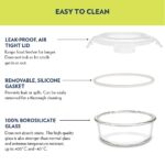 Borosil Ace Universal Lunchbox with Bag | 4pc (320ml x 2 Square + 240ml x 2 Round) Container Set | Made in India Borosilicate Glass | Microwave & Dishwasher Safe Tiffin for Office, College & School - Image 6