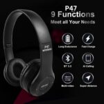 icall P47 Best Wireless Portable Gaming Headphone Microphone Stereo Card Support Bluetooth Headset (Black) - Image 5