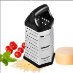 Stainless Steel 6 in 1 Box Grater and Slicer with Non-Slip Rubber Handle - Multi Purpose Cheese Grater, Vegetable Cutter, Fruit Shredder, Six-Sided Kitchen Grating Tool, 9.5 Inch - Image 6