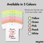 ARVESA Customised Baby Name Bua Ki Jaan TS-940 Bua Baby Tshirt for Kids Boys & Girls Half Sleeves Round Neck Clothes Tshirt for Kids Boys 1 Months to 6 Years Dress - Image 4