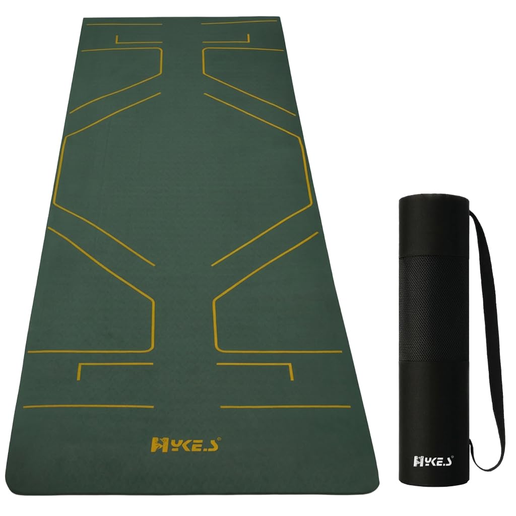 515DH-hjxL._SL1024_.jpg Hykes Yoga Mat for Women & Men - TPE Eco Friendly 6mm thickness Non Slip Classic Pro Exercise Mat for Home Workout Pilates Floor Exercises Gymnastics Meditation with carry Bag & strap - Image 1