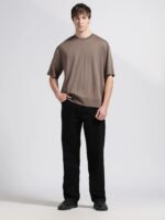 Solid Relaxed Fit Cotton T-Shirt - Image 7