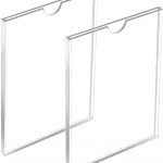 BIGIMALL 2 Pcs Acrylic Checklist Holder, Wall Sign Holder 8.3x11.7 A4 Size Clear Vertical Wall Mount Frame for Home, Office, Store, Restaurant, Pack of 2