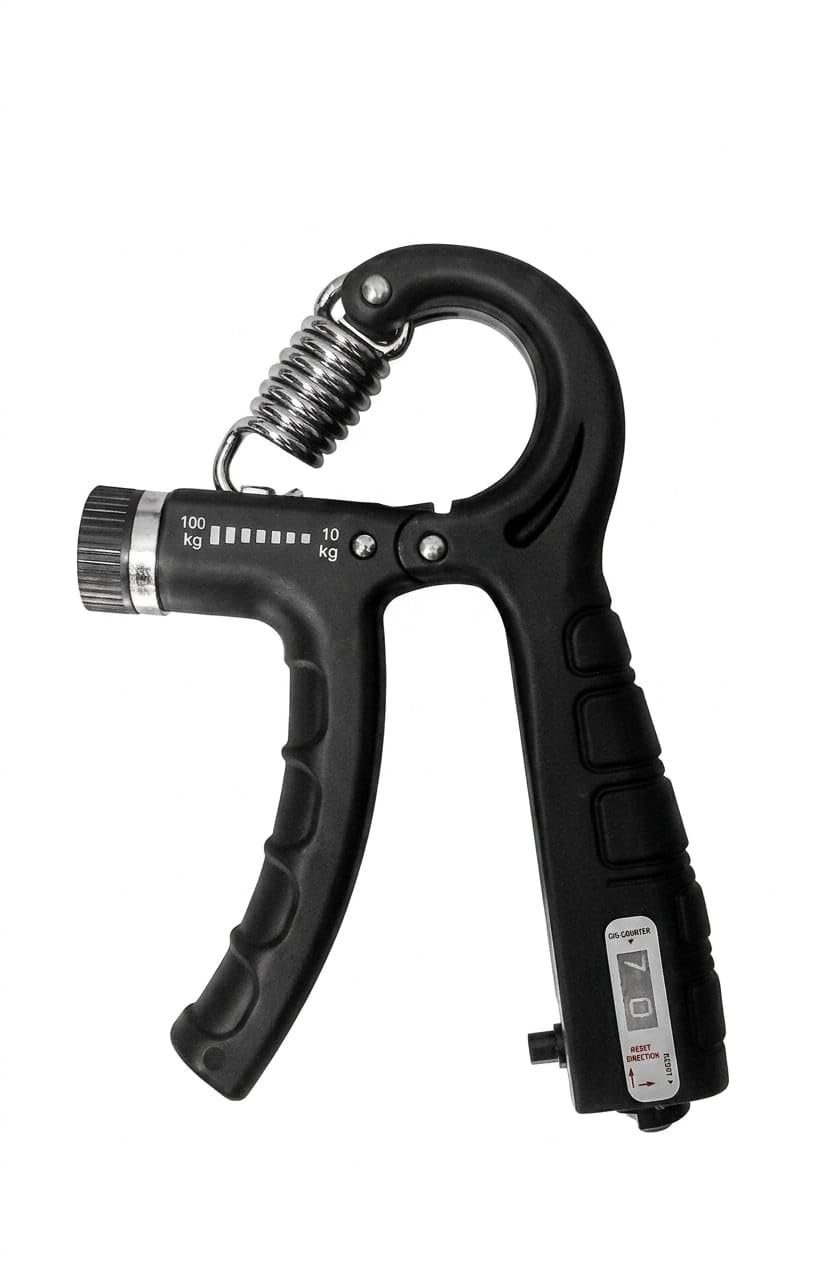 516D5zevzL._SL1274_.jpg Adjustable Hand Grip Strengthener with Counter (10kg-100kg) for Men & Women – Forearm Exerciser Finger & Wrist Workout Grip Trainer for Gym Home Fitness & Rehabilitation Exercise Equipment (Black) - Image 1